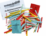 Lospaket - Sicherheitslose bunt, Gewinne optional Aufkleber und Nieten